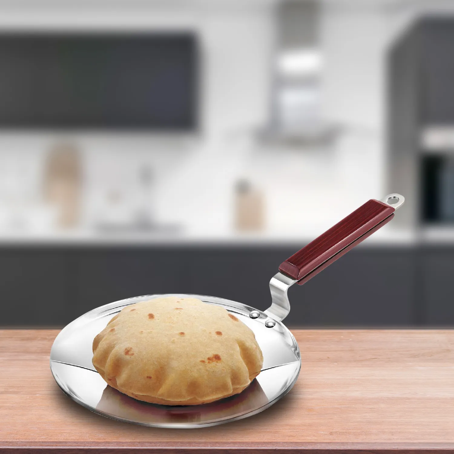 Hawkins Triply Stainless Steel Paratha Tava | Shielded Non-Stick | Even Heating | Durable Kitchen Cookware