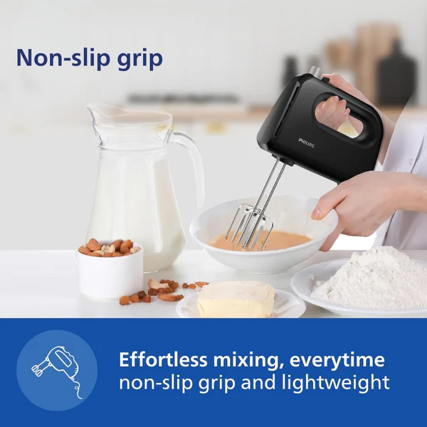Philips HR3705/10 Hand Mixer 300W | 5 Speed Electric Beater | Dough Hooks | Compact Kitchen Mixer - Image 3
